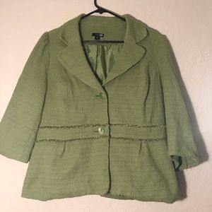 ✨East 5th Lined Green Textured Blazer - XL